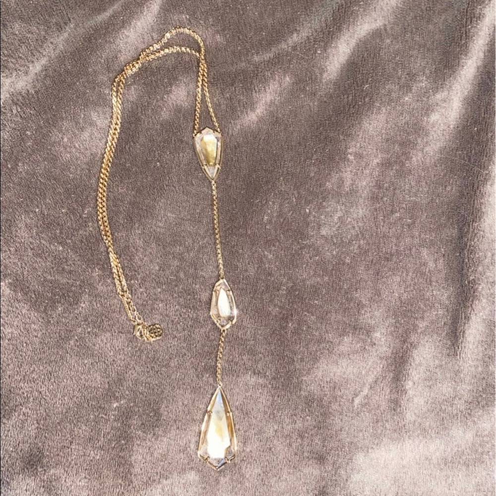 Rose Gold Three Tier Pendant Necklace